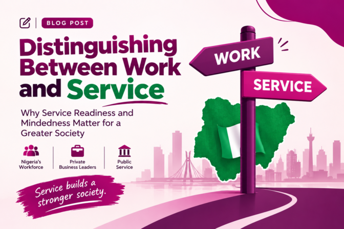 Let’s distinguish between service and work (1)